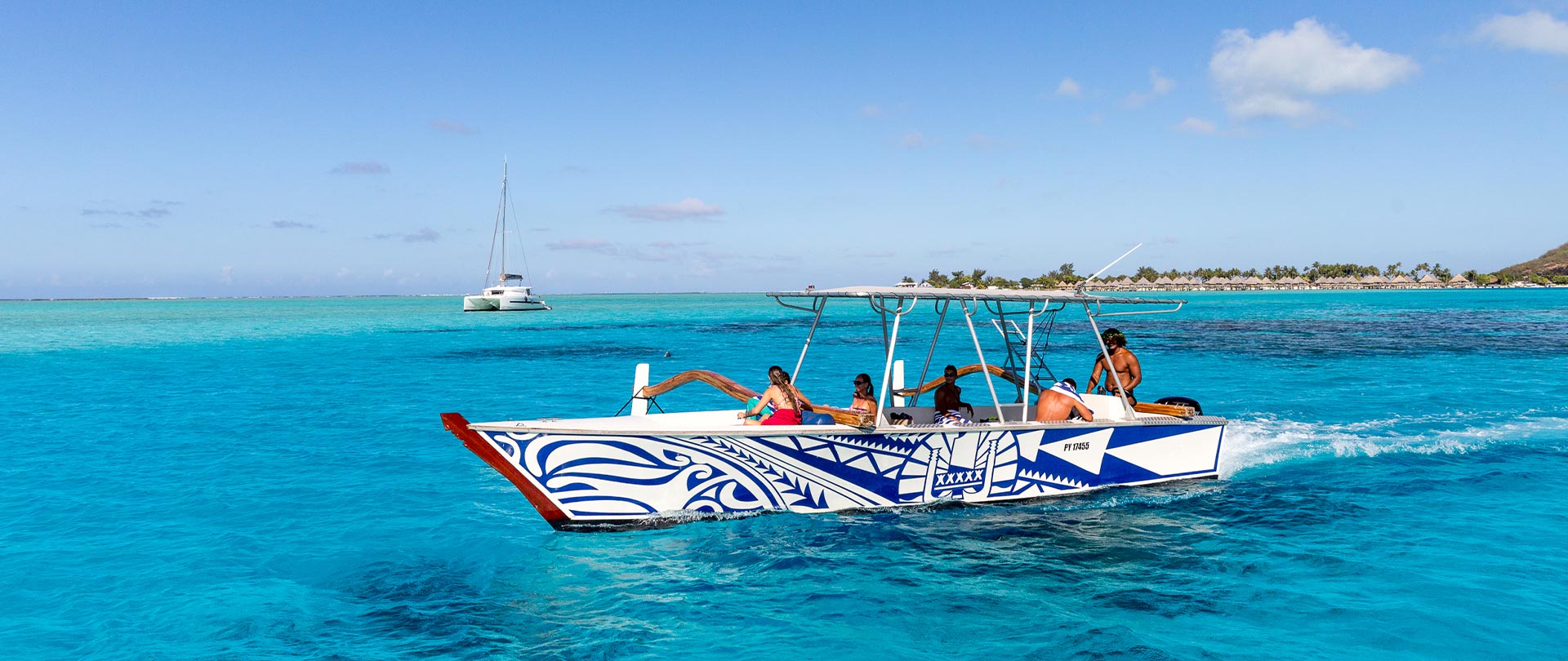 Tahiti Travel Services - Journée lagon polynésien et déjeuner a motu - bob boat©lagoon service h