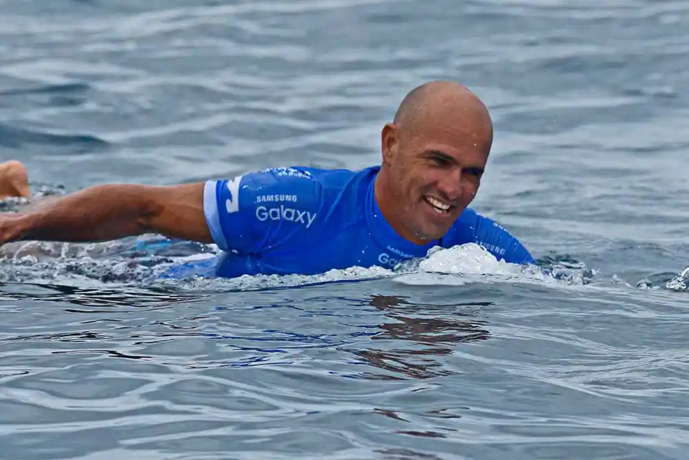 Pro surfer in Tahiti